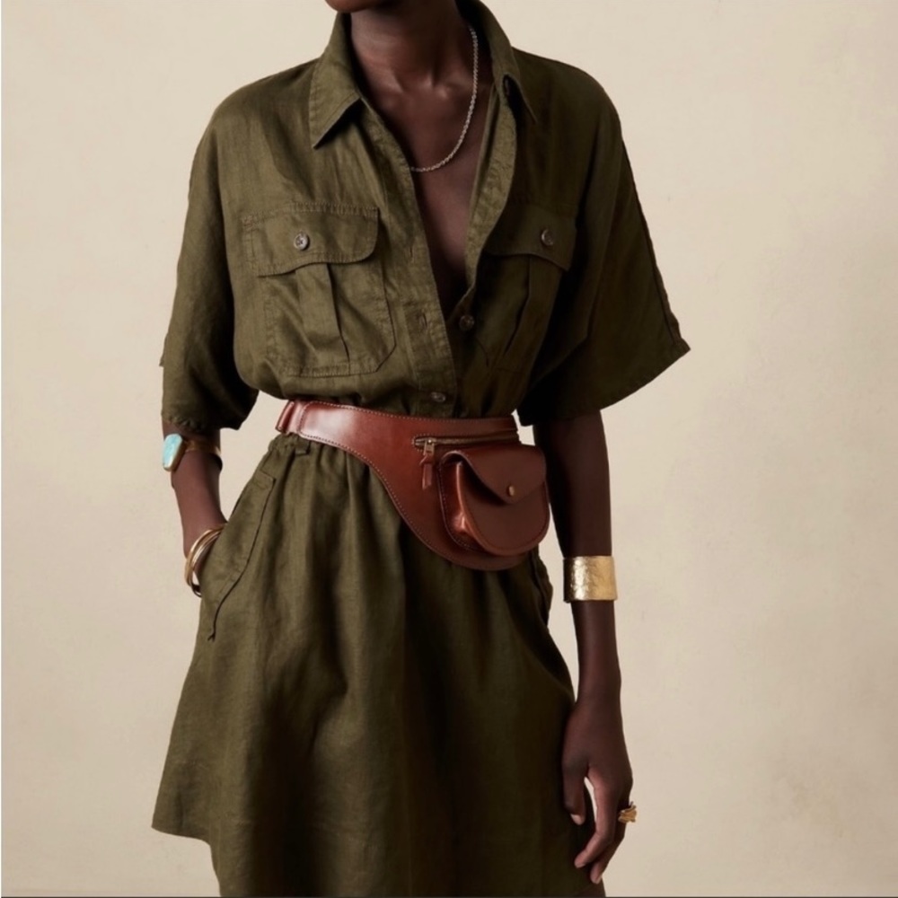 Banana republic utility linen dress